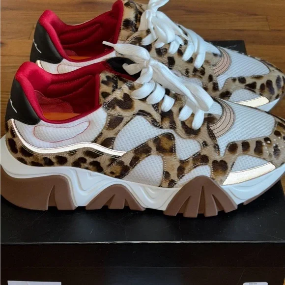 Versace Brown and Red Squalo Leopard - Picture 3 of 3